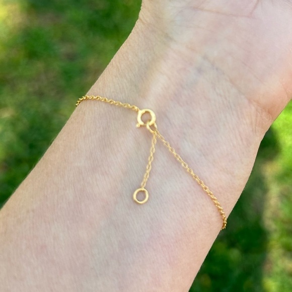 24k Gold Vermeil Celestial Dainty Bracelet - Picture 4 of 7